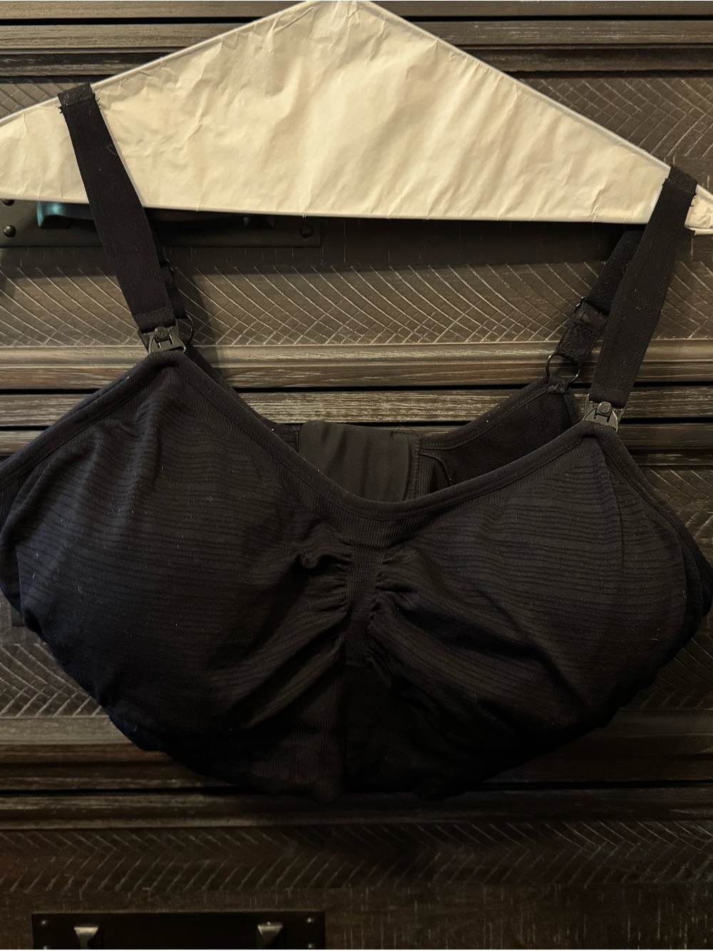 Kindred Bravely Black Ribbed Nursing/Hands-Free Pumping Bra